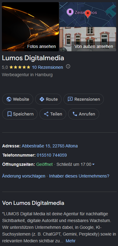 Rich Snippets in einem erweiterten Suchergebnis.